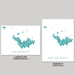 Two maps of Saint Barthélemy, one in landscape and one in portrait orientation, on a gray background.