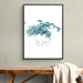 Framed map of St. John, U.S. Virgin Islands on a wall above a wooden bench.