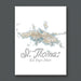 Map of St. Thomas, U.S. Virgin Islands on a white background