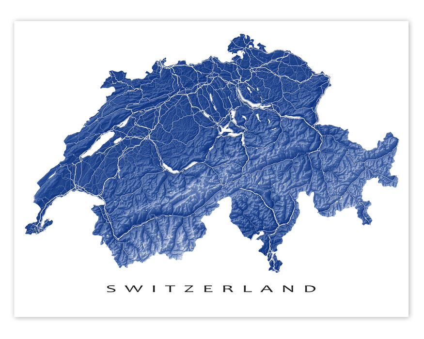 switzerland-map-wall-art-print-poster-topographic-swiss-country-road-maps-as-art for Free Printable Map Of Switzerland Switzerland Map Wall Art Print Poster, Topographic Swiss Country Road — Maps As Art for Free Printable Map Of Switzerland