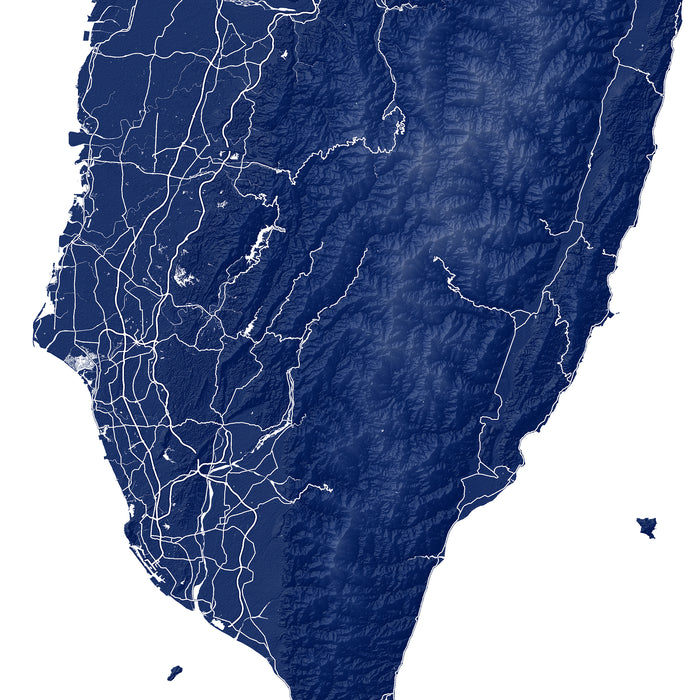Topographic map of South Africa with roads and boundaries.