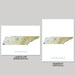 Two maps of Tennessee, one landscape and one portrait, on a gray background.