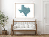 Texas map print by Maps As Art.