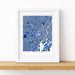 Framed map of Tokyo on a white background