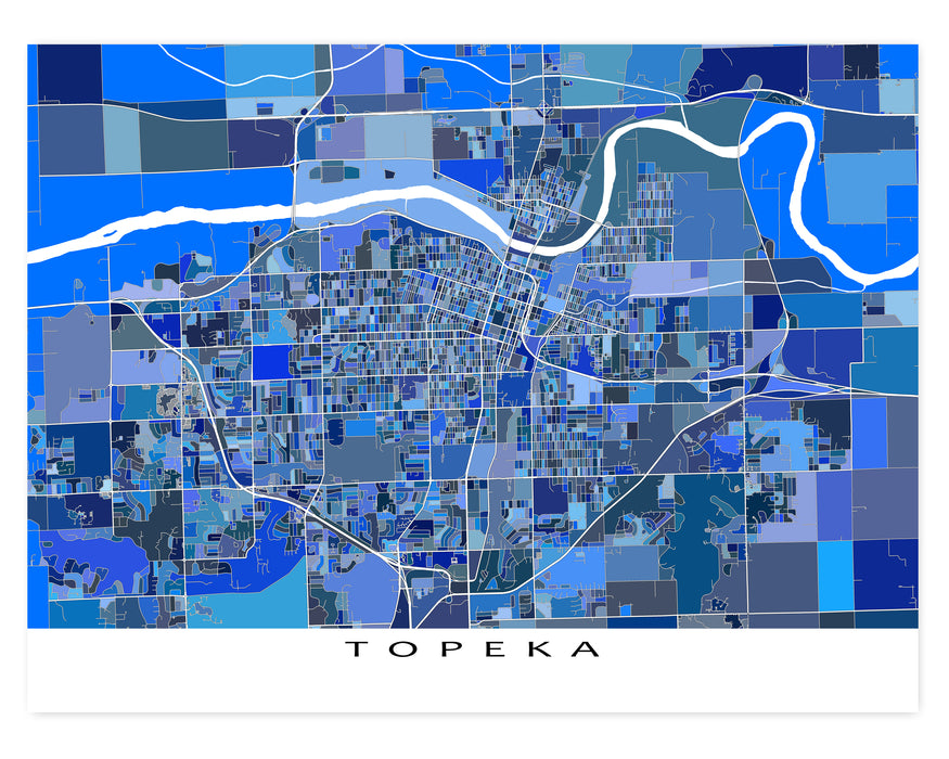 Topke Map Map Of Topeka Ks Streets Topeka Topographical Map 1:100,000, Kansas,