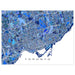 Map of Toronto with a blue color gradient on a white background