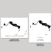 Two black and white maps of Turks and Caicos Islands, one landscape and one portrait orientation, on a gray background.