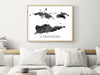 US Virgin Islands black and white map print with a 3D topographic landscape design by Maps As Art.
