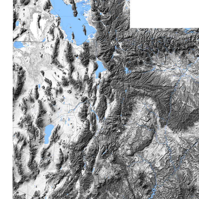 Topographic map of a mountainous region with elevation details.
