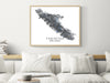 Vancouver Island map print with a black and white design by Maps As Art.