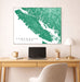 Map of Vancouver Island on a wall above a desk with a laptop and office items.