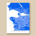 Map of Vancouver in blue on a white background