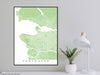 Vancouver, BC, Canada map print with city streets and roads designed by Maps As Art.