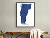 Vermont state map print in Vintage by Maps As Art.