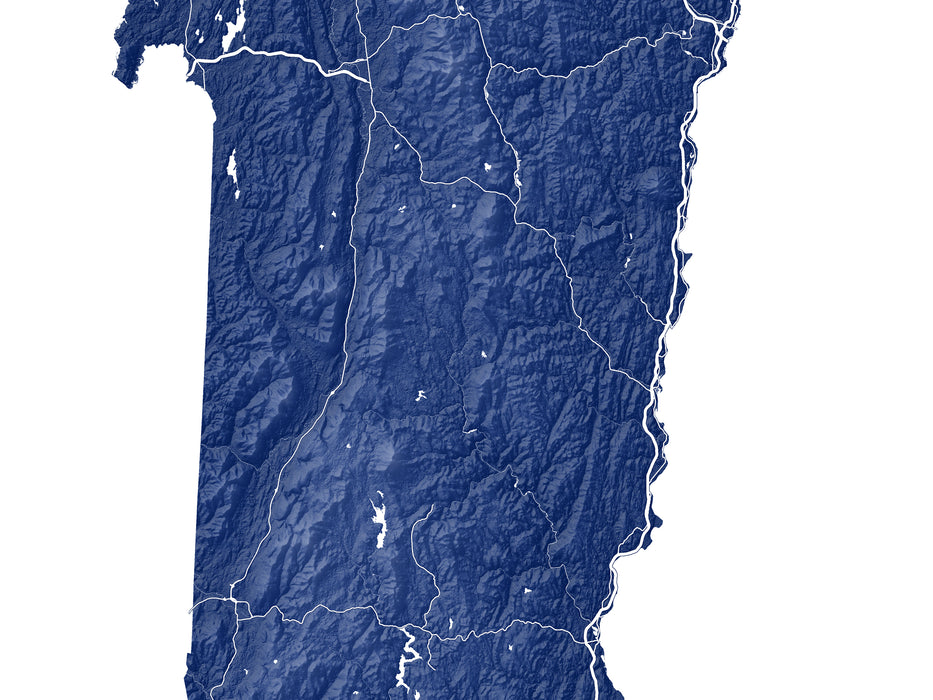 Vermont state map print in Vintage by Maps As Art.