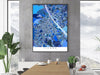 Vienna, Austria map art print in blue shapes designed by Maps As Art.