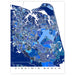 Map of Virginia Beach with blue and white colors