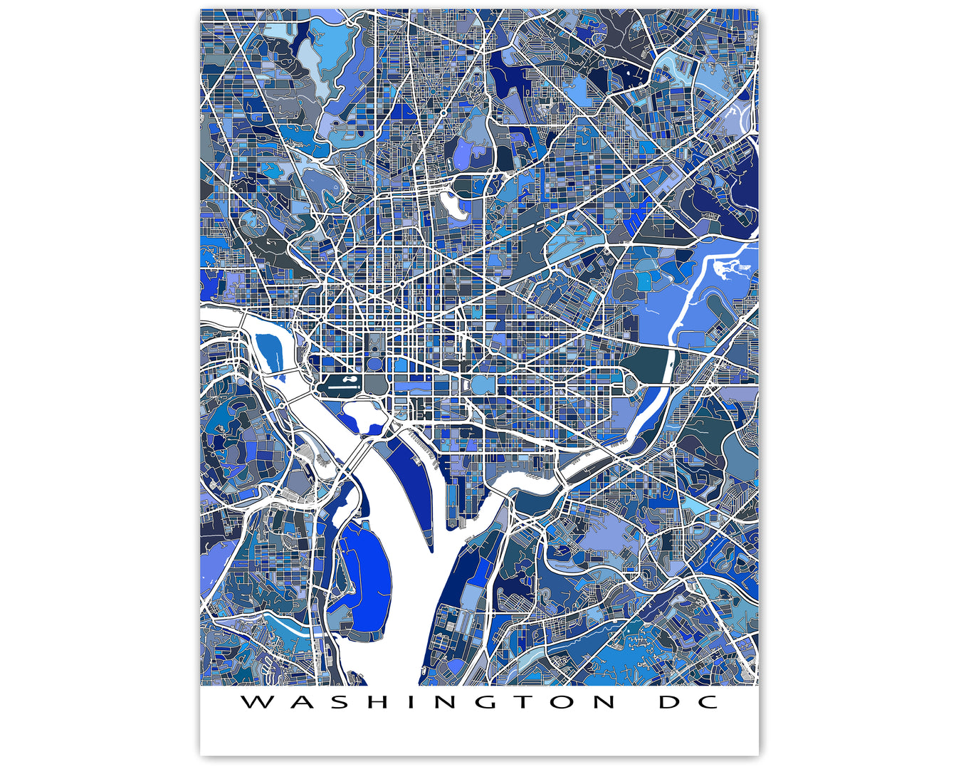 CITY MAPS - BLUE SHAPES DESIGN