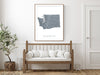 Washington state map print in Vintage by Maps As Art.