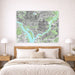 City map of Washington DC on a wall above a bed