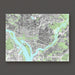 Map of Washington DC on a dark background