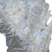 Topographic map of Wisconsin with elevation shading