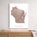 Map of Wisconsin on a white background
