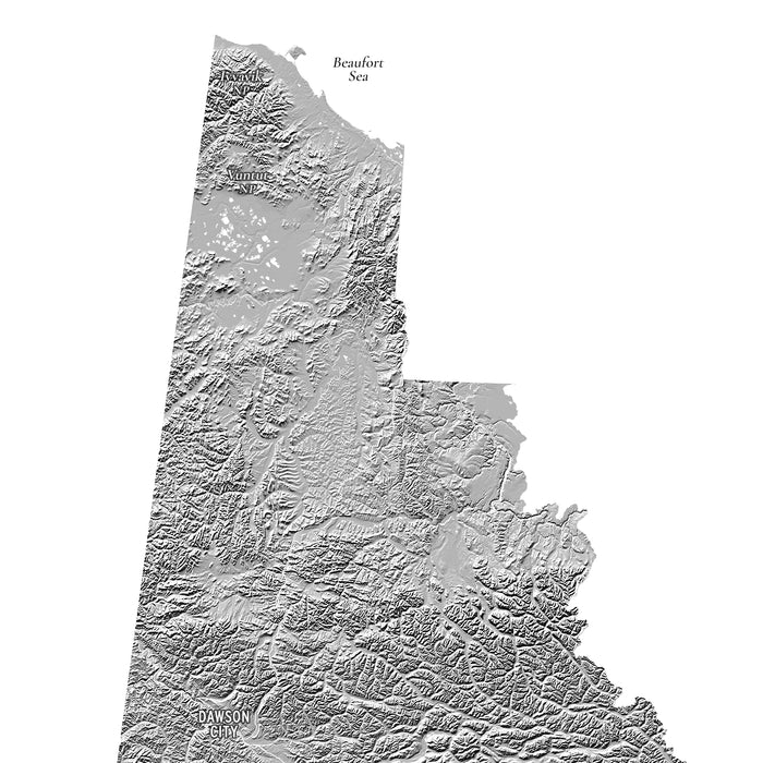 Yukon Topographic Map Print: Custom Northern Canada Territory Wall Art Poster
