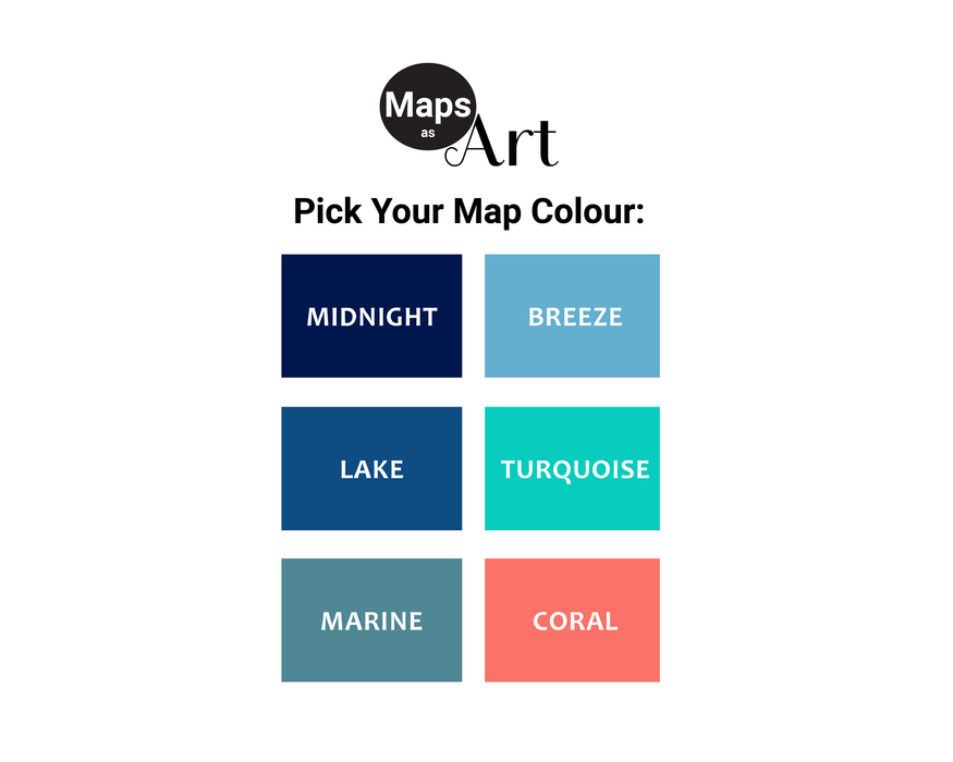 Maps As Art map print colours.