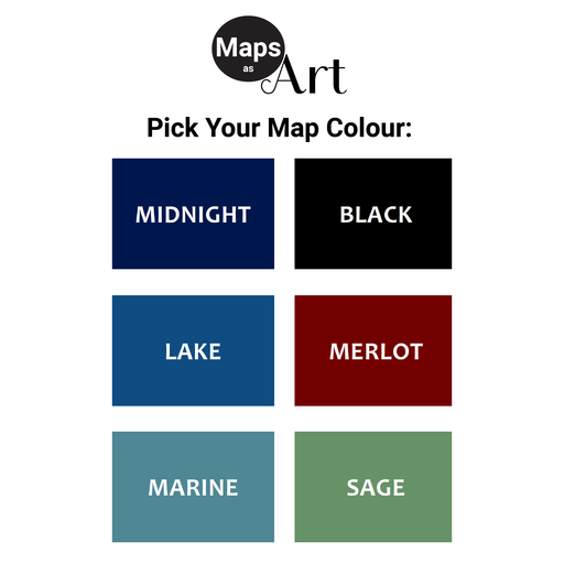 Maps As Art map print colors.