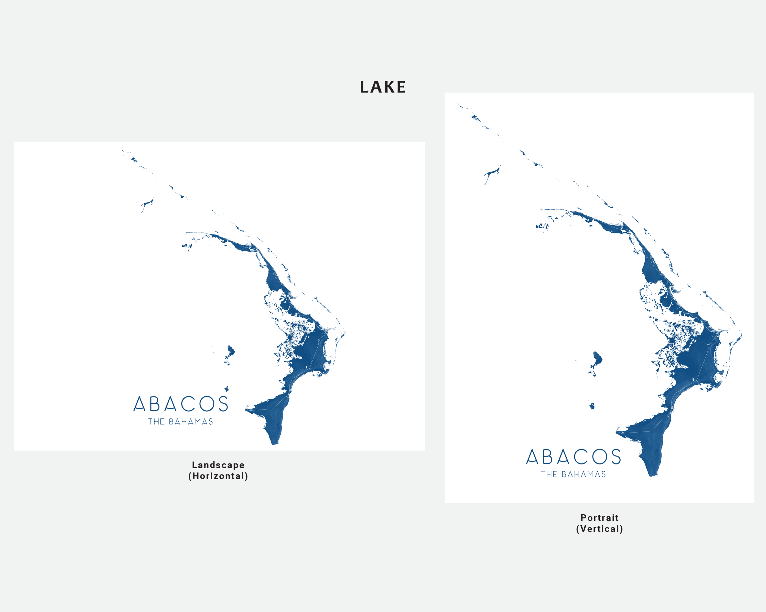 Abaco Map Layout Abacos Bahamas Map Print: Abaco Islands Wall Art Poster, Caribbean Cas ...