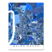 Baton Rouge, Louisiana map art print in blue shapes designed by Maps As Art.