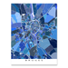 Bruges, Belgium map art print in blue shapes designed by Maps As Art.