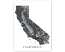 California map print by Maps As Art.