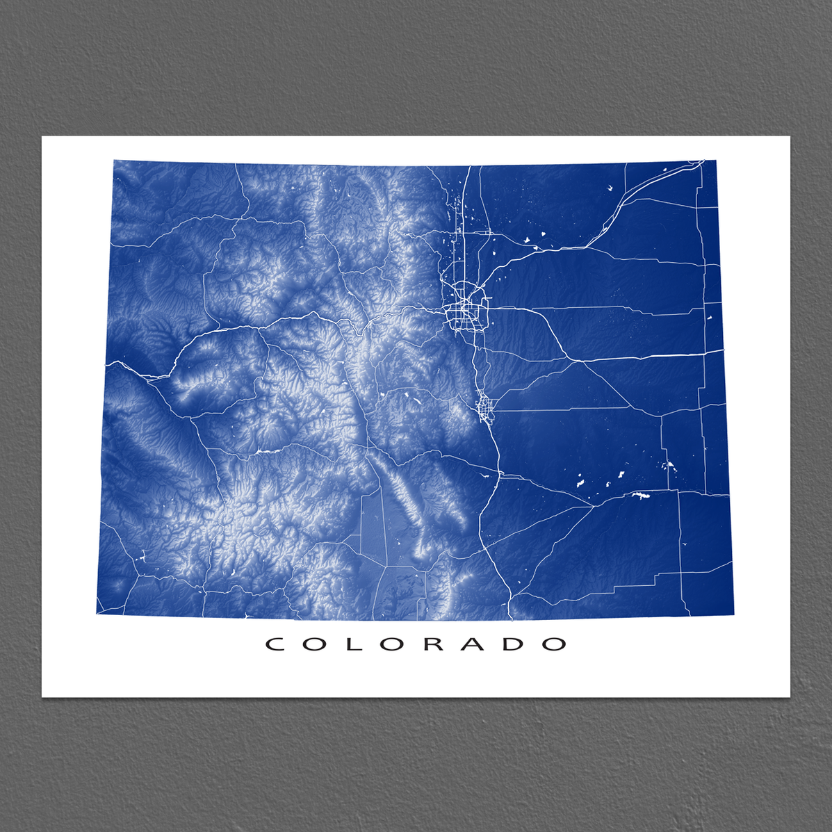 Colorado Map Print, USA State, CO — Maps As Art