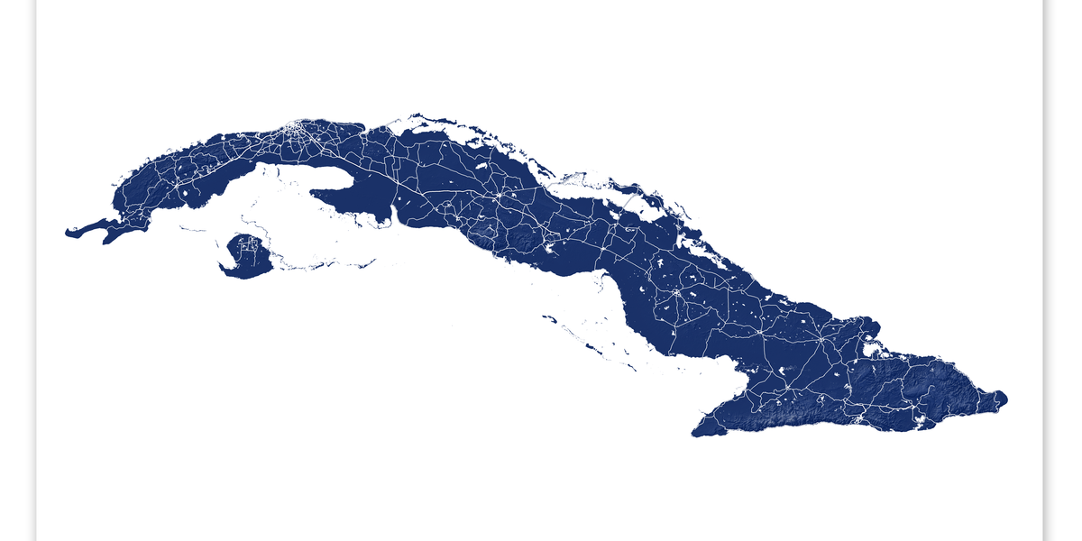Cuba Map Print Poster - Map of Cuba Wall Art Prints, Cuba Island Road — Maps As Art cuba-map-print-poster-map-of-cuba-wall-art-prints-cuba-island-road-maps-as-art