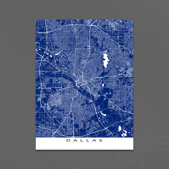 Dallas Simple Color Map Dallas Map Print, Texas, Colors — Maps As Art