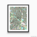 Dallas, Texas map art print in colorful shapes designed by Maps As Art.