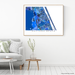 Daytona Beach, Florida map art print in blue shapes designed by Maps As Art.