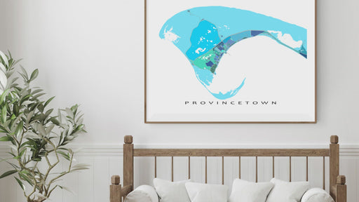 Provincetown, Cape Cod map art print video designed by Maps As Art.