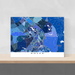 Dover, Delware map art print in blue shapes designed by Maps As Art.