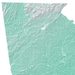 Georgia state map print with natural landscape in aqua tints designed by Maps As Art.