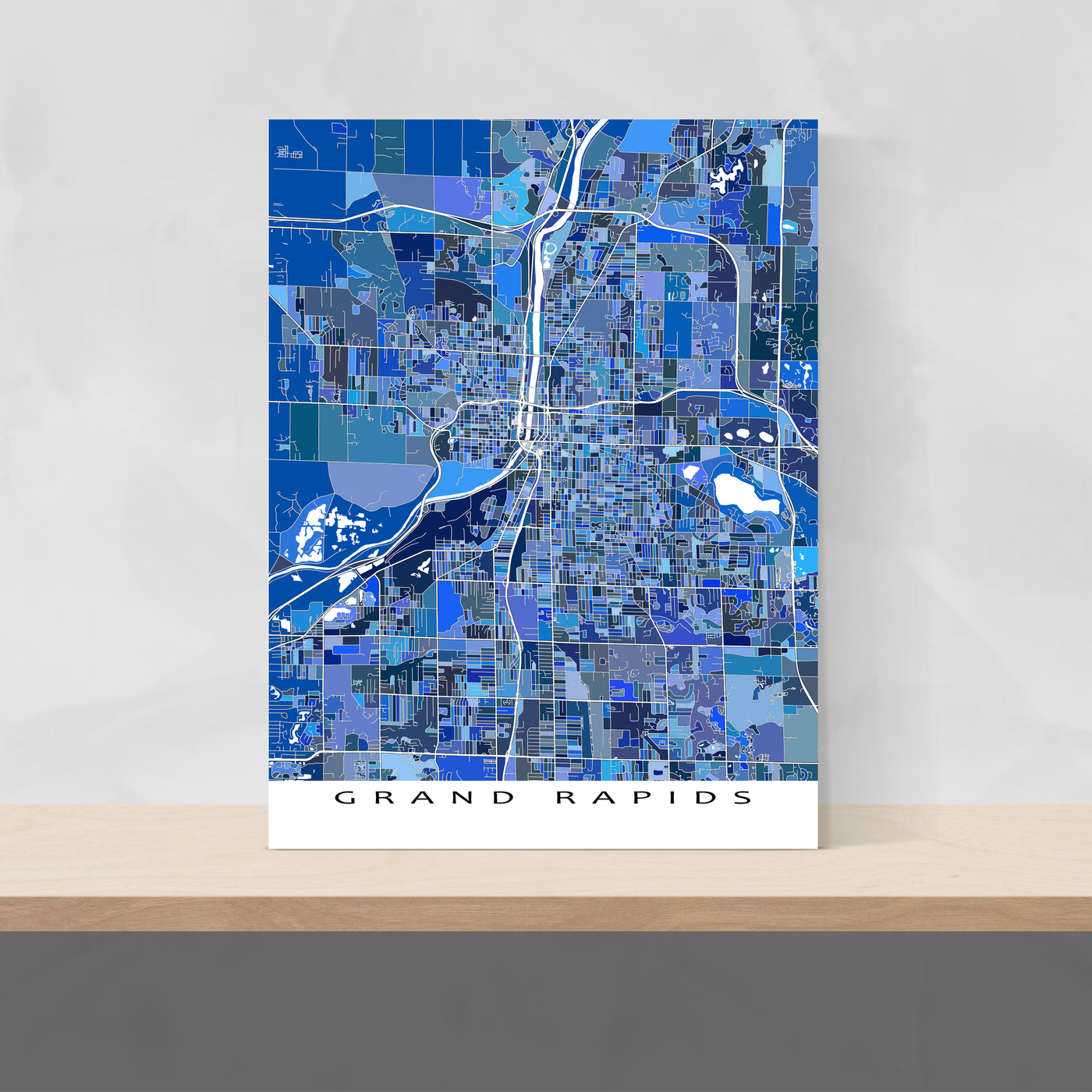 Grand Rapids Map Print, Michigan, USA — Maps As Art