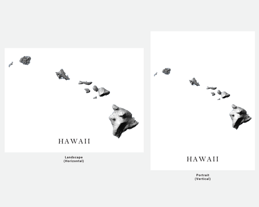 Hawaii map print by Maps As Art.