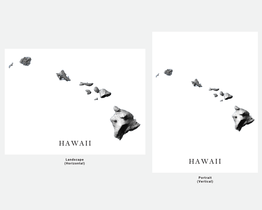 Hawaii map print by Maps As Art.