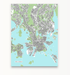 Helsinki, Finland map art print with city streets and buildings designed by Maps As Art.