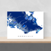 Honolulu, Oahu, Hawaii map art print in blue shapes designed by Maps As Art.