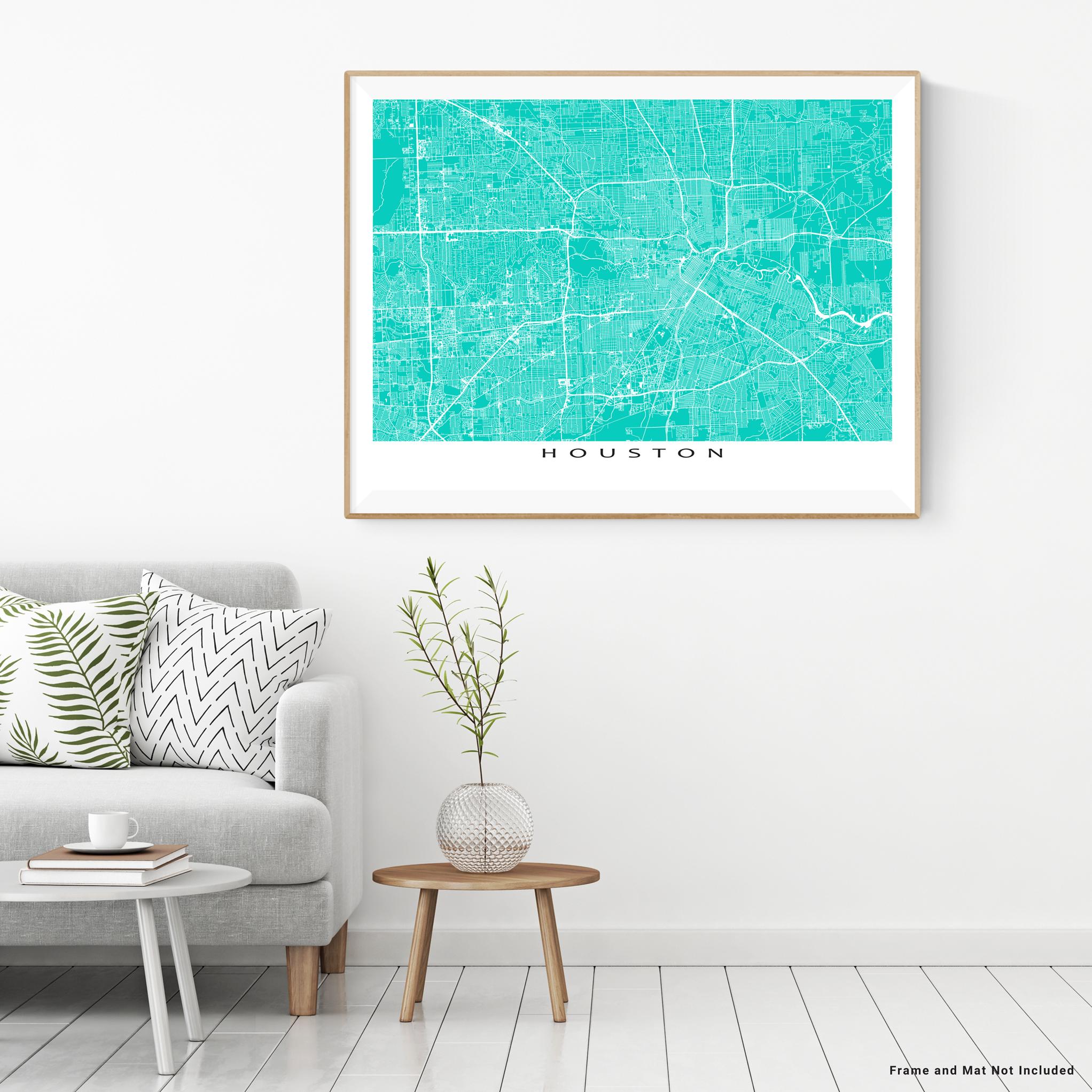 Houston Texas City Street Map Wall Art Print Poster — Maps As Art