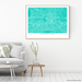 Houston, Texas map print with city streets and roads in Turquoise designed by Maps As Art.