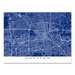 Houston, Texas map print with city streets and roads in Navy designed by Maps As Art.